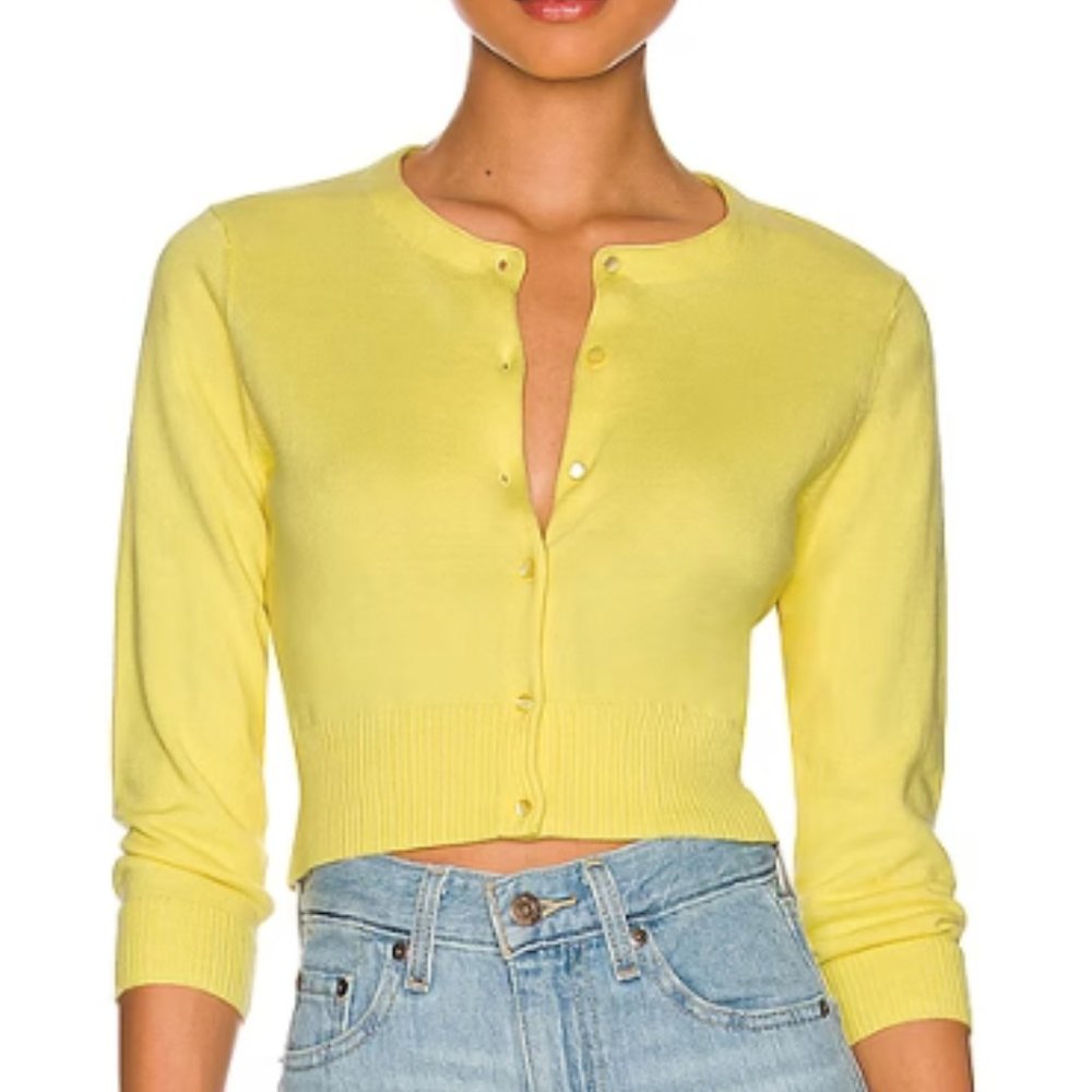 Autumn Cashmere Cardigan in Yellow